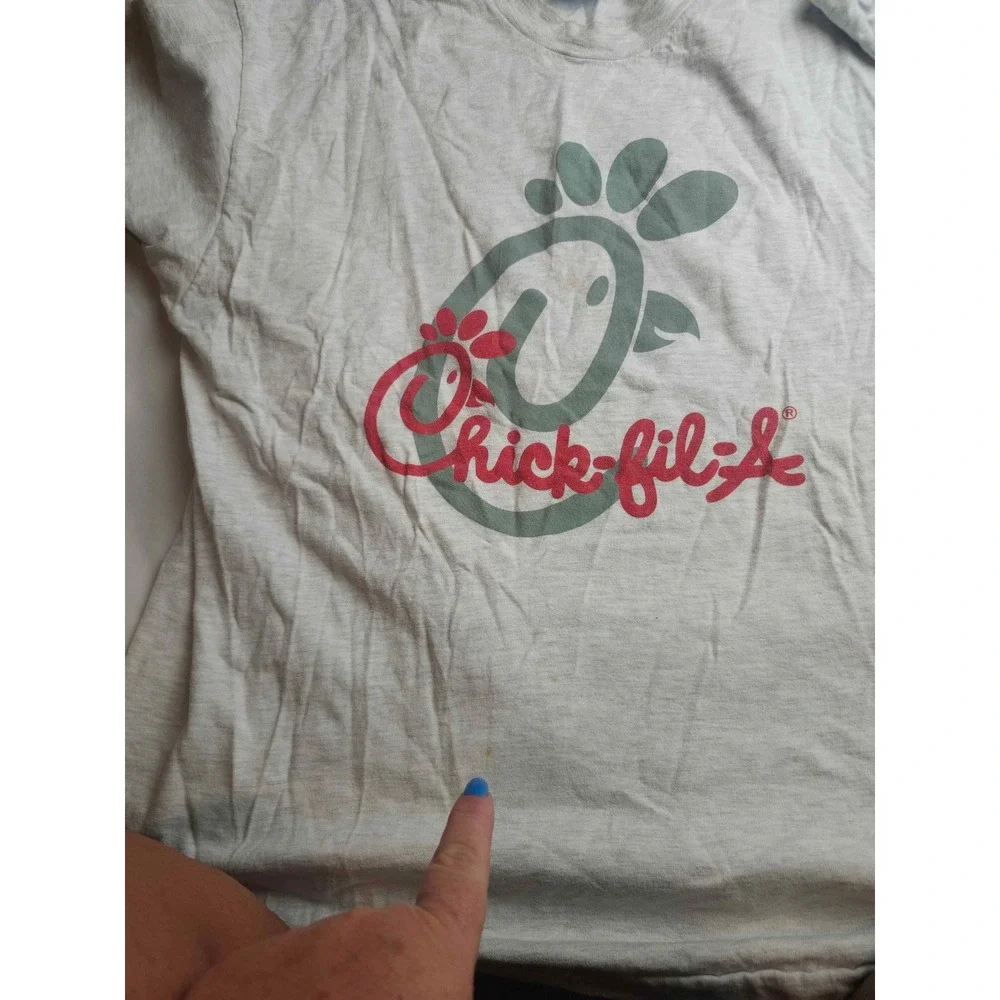 Vintage Chick-fil-A T-Shirt XL Grey Heather 90s Single Stitch Promo Graphic Tee